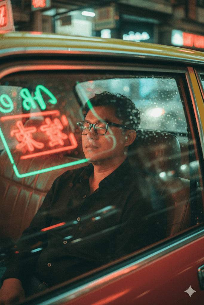 Prompt: Prompt tạo ảnh chân dung điện ảnh Wong Kar-wai: Nét buồn thành phố
