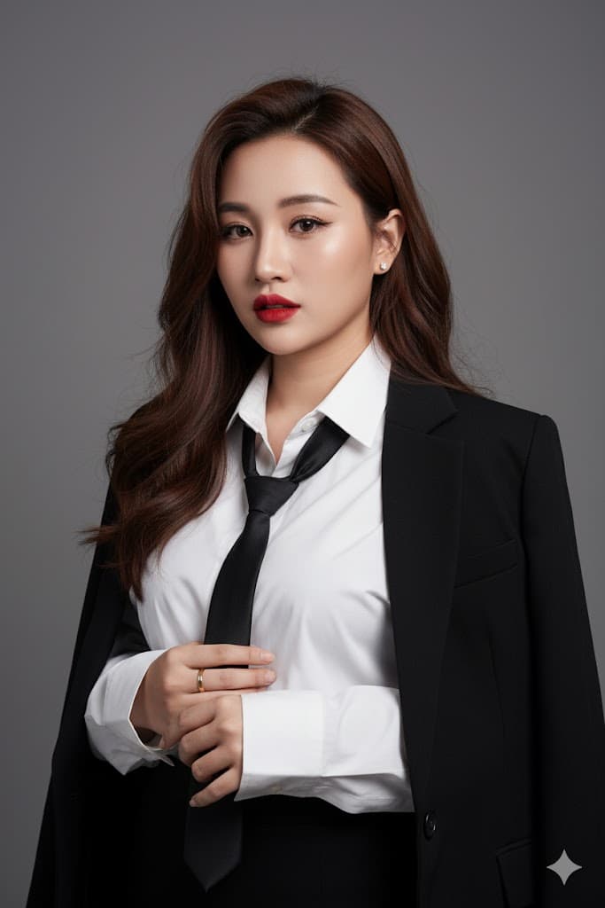Prompt: Prompt tạo ảnh chân dung nữ doanh nhân siêu thực