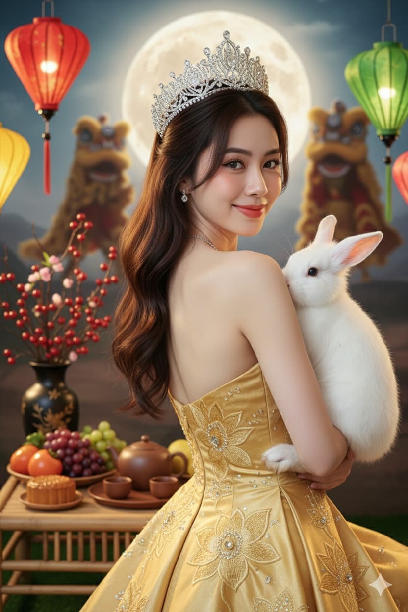 Prompt: Prompt Nano Banana tạo ảnh chân dung Trung Thu nghệ thuật