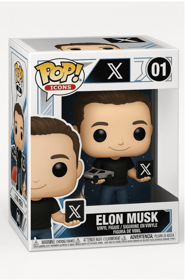 Prompt: Prompt tạo hình Funko Pop Elon Musk độc đáo, chi tiết
