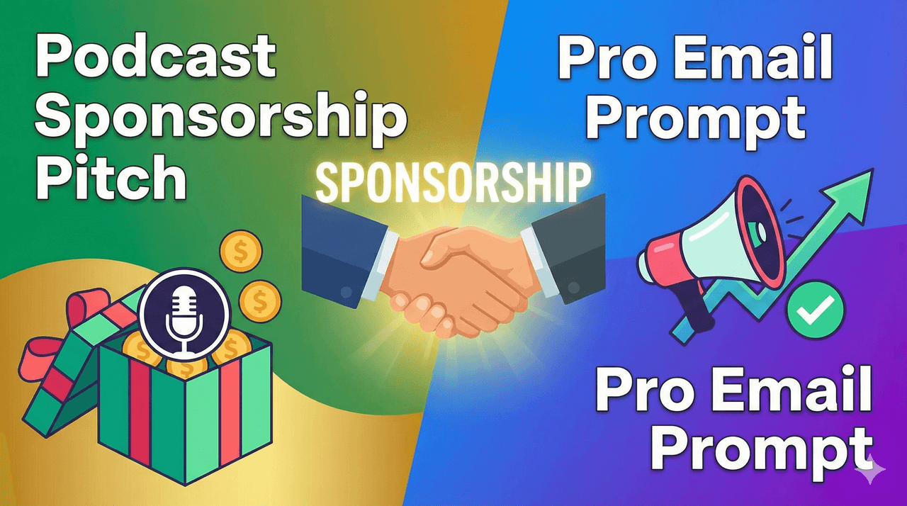 Prompt: Prompt tạo email tài trợ podcast chuyên nghiệp, thu hút đối tác