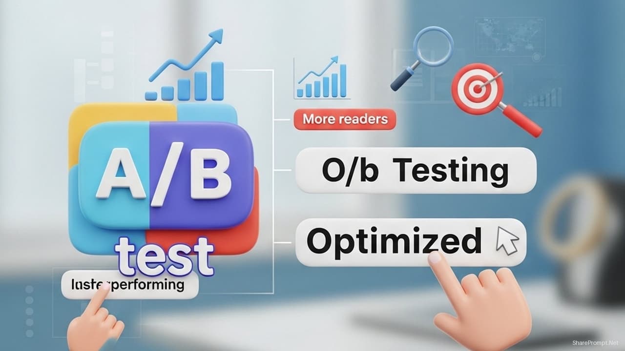 Prompt: Prompt chuyên gia tối ưu tiêu đề blog qua A/B testing