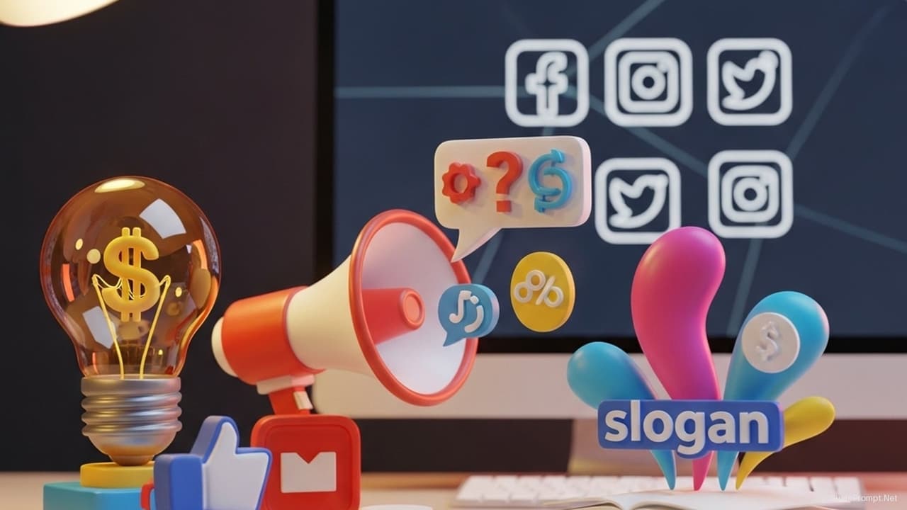 Prompt: Prompt tạo slogan mạng xã hội thu hút mọi khách hàng