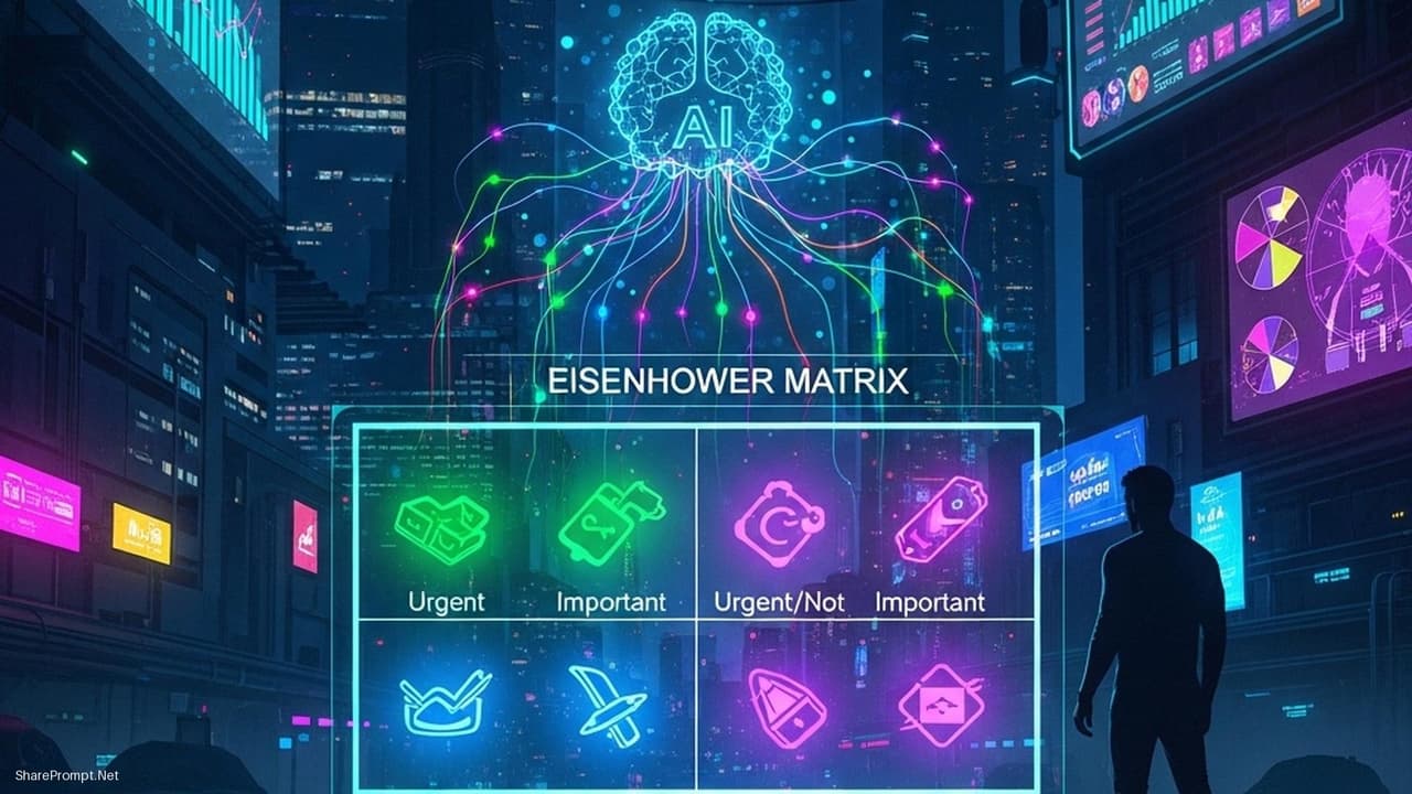 Prompt: Prompt quản lý công việc hiệu quả với Ma trận Eisenhower