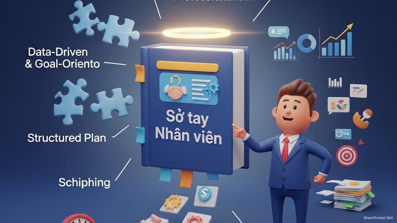 Prompt: Prompt xây dựng Sổ tay Nhân viên toàn diện cho doanh nghiệp