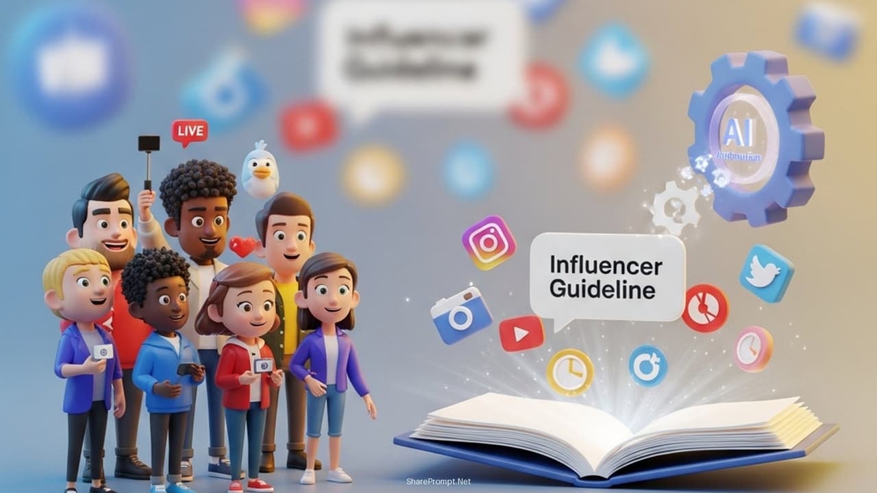 Prompt: Prompt xây dựng bộ hướng dẫn nội dung influencer marketing toàn diện