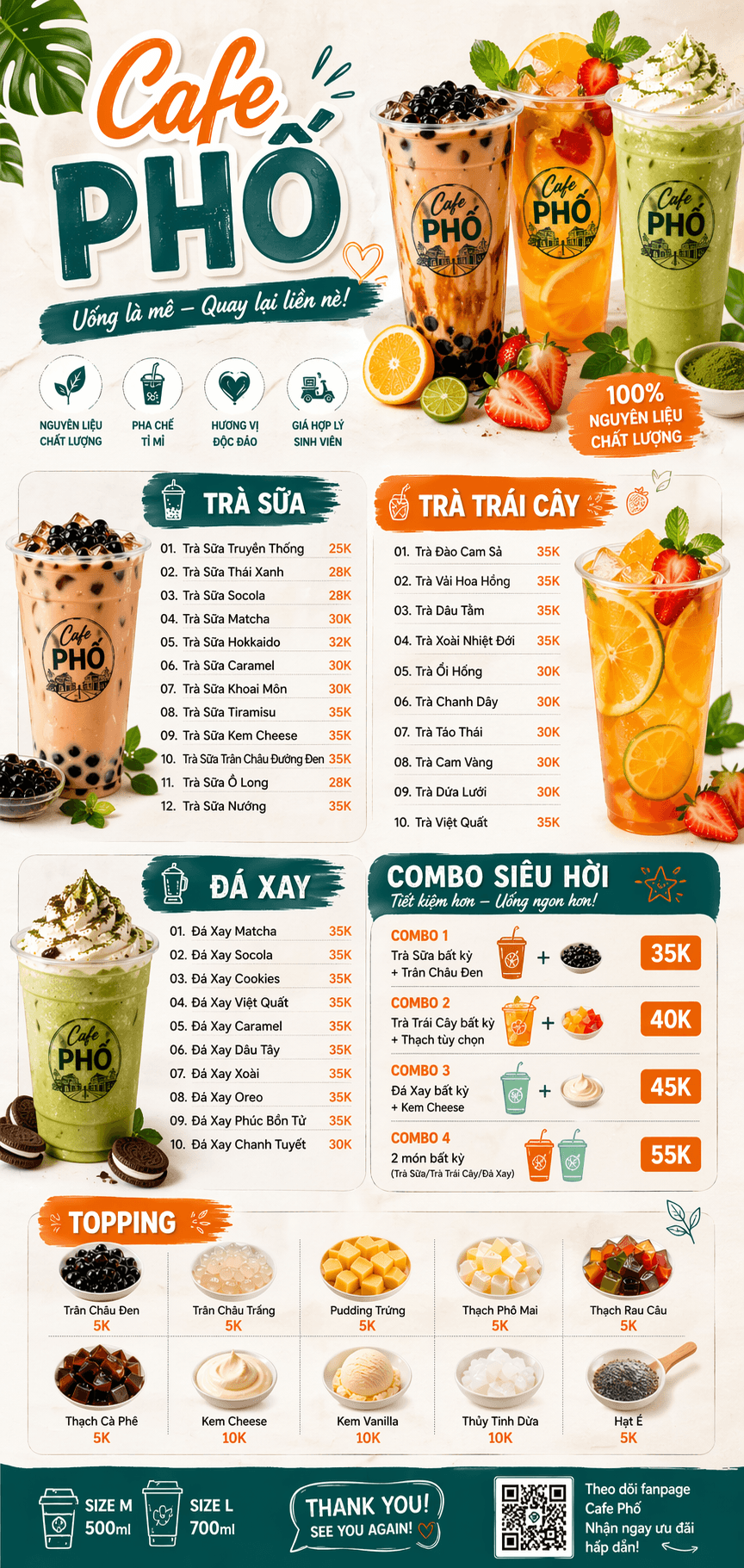 Prompt: Prompt tạo ảnh menu quán cafe phong cách hiện đại