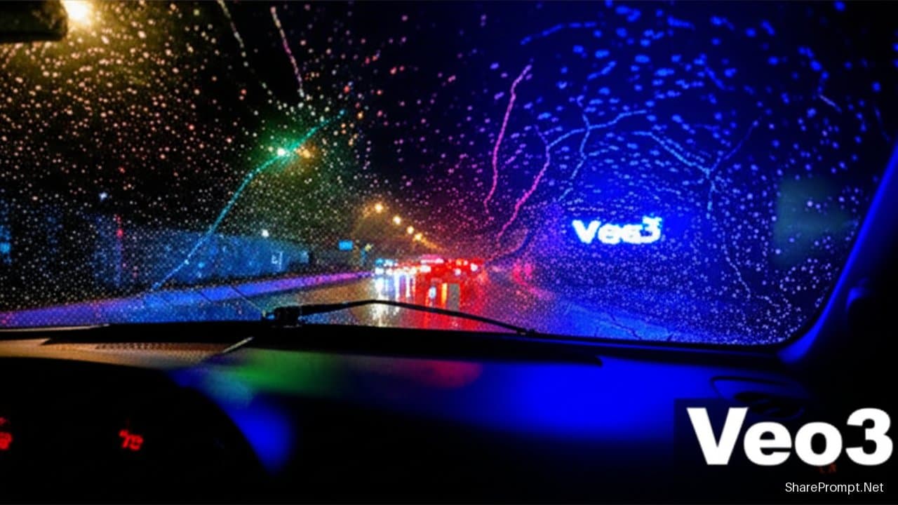 Prompt: Prompt Cảnh Quay Xe Cổ Đêm Mưa Cinematic