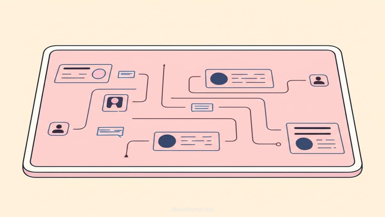 Prompt: Prompt phác thảo hành trình người dùng UI/UX mượt mà, thu hút