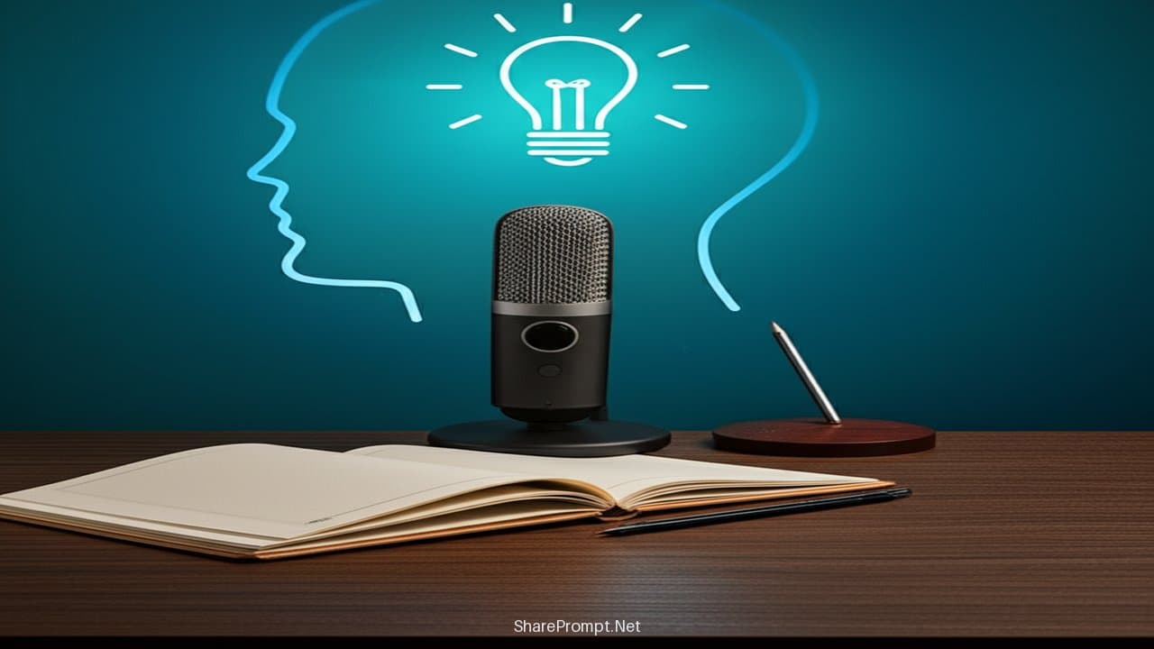 Prompt: Prompt tạo chủ đề podcast hấp dẫn, thu hút người nghe