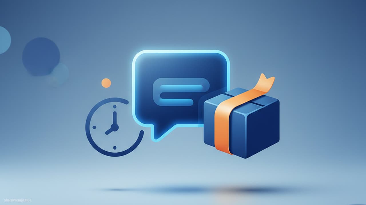 Prompt: Prompt tạo thông báo cập nhật đơn hàng chuyên nghiệp cho khách