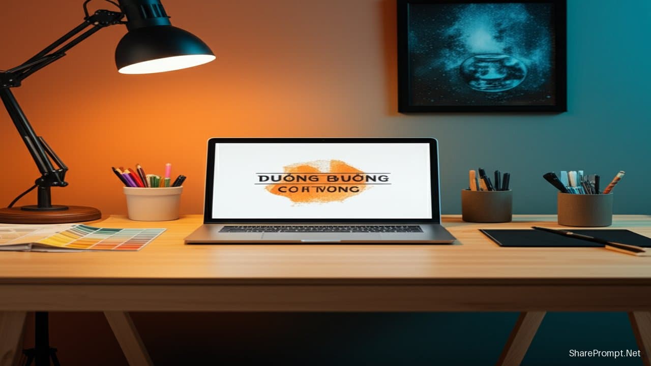 Prompt: Prompt thiết kế logo: Nâng tầm thương hiệu hiện đại, thu hút khách hàng