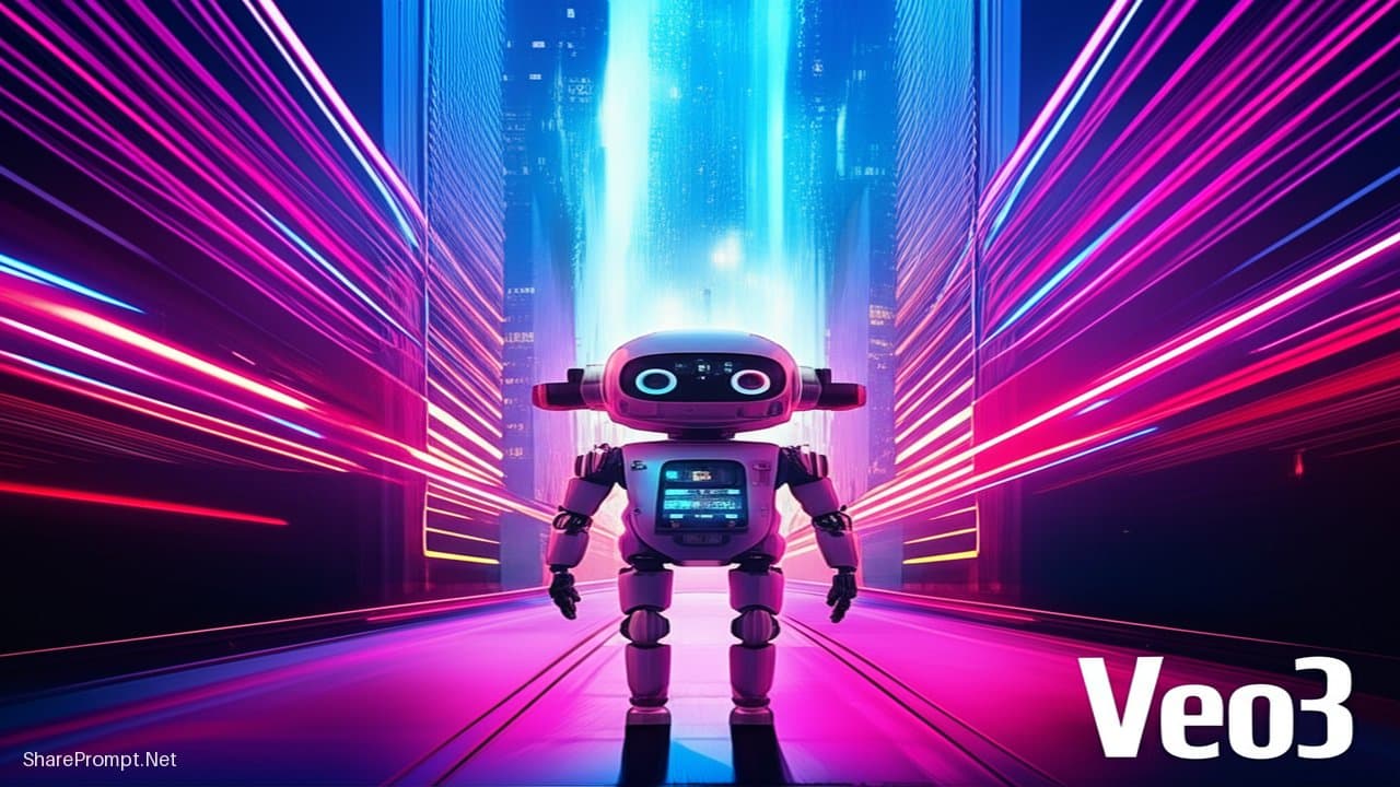 Prompt: Prompt Video Robot Điều Khiển Giao Thông Tương Lai