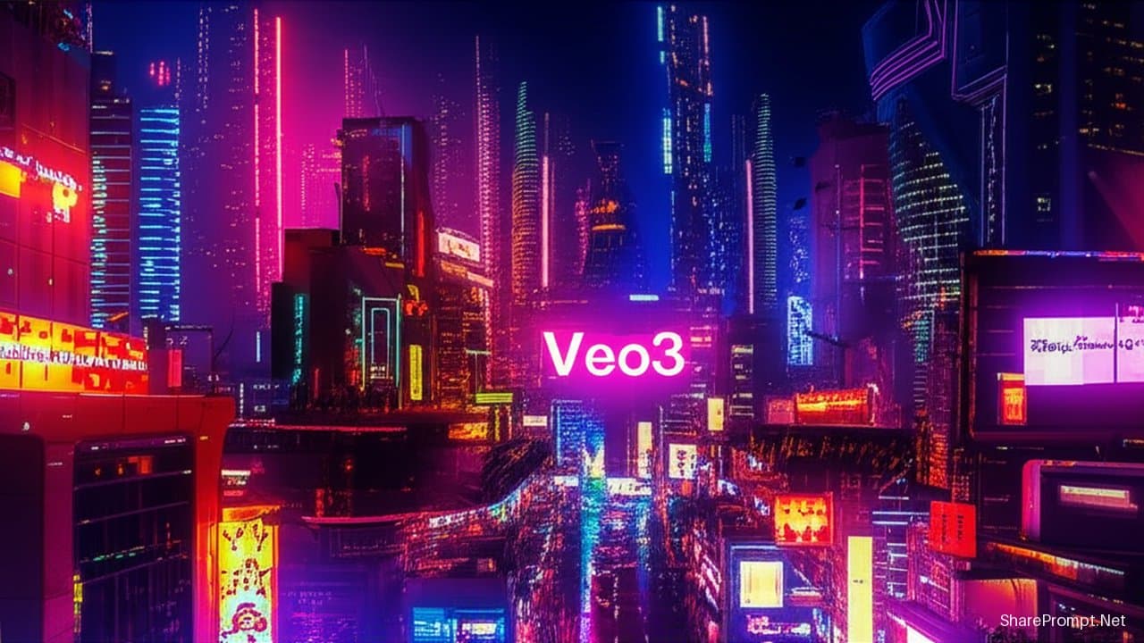 Prompt: Prompt Video Thành Phố Cyberpunk Huyền Ảo